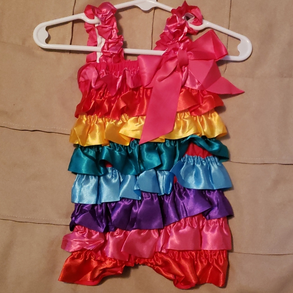 Rainbow infant romper